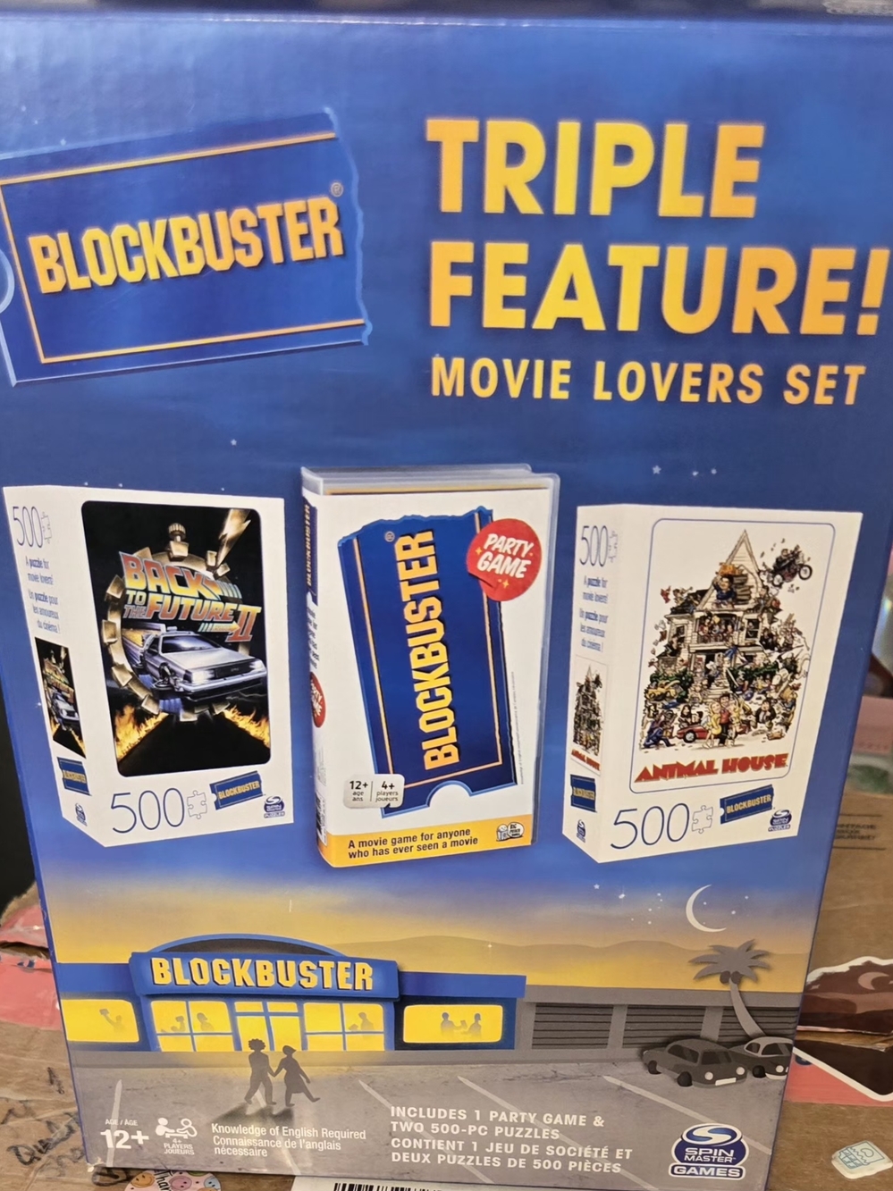 Blockbuster Triple Feature Movie Lovers Set - Board Game And Puzzles